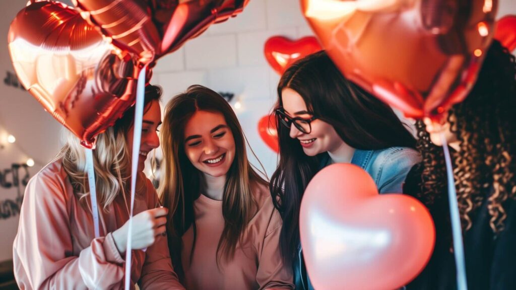 Celebrate Galentines Day Romance isnt everything A group of women celebrating Galentine’s Day.